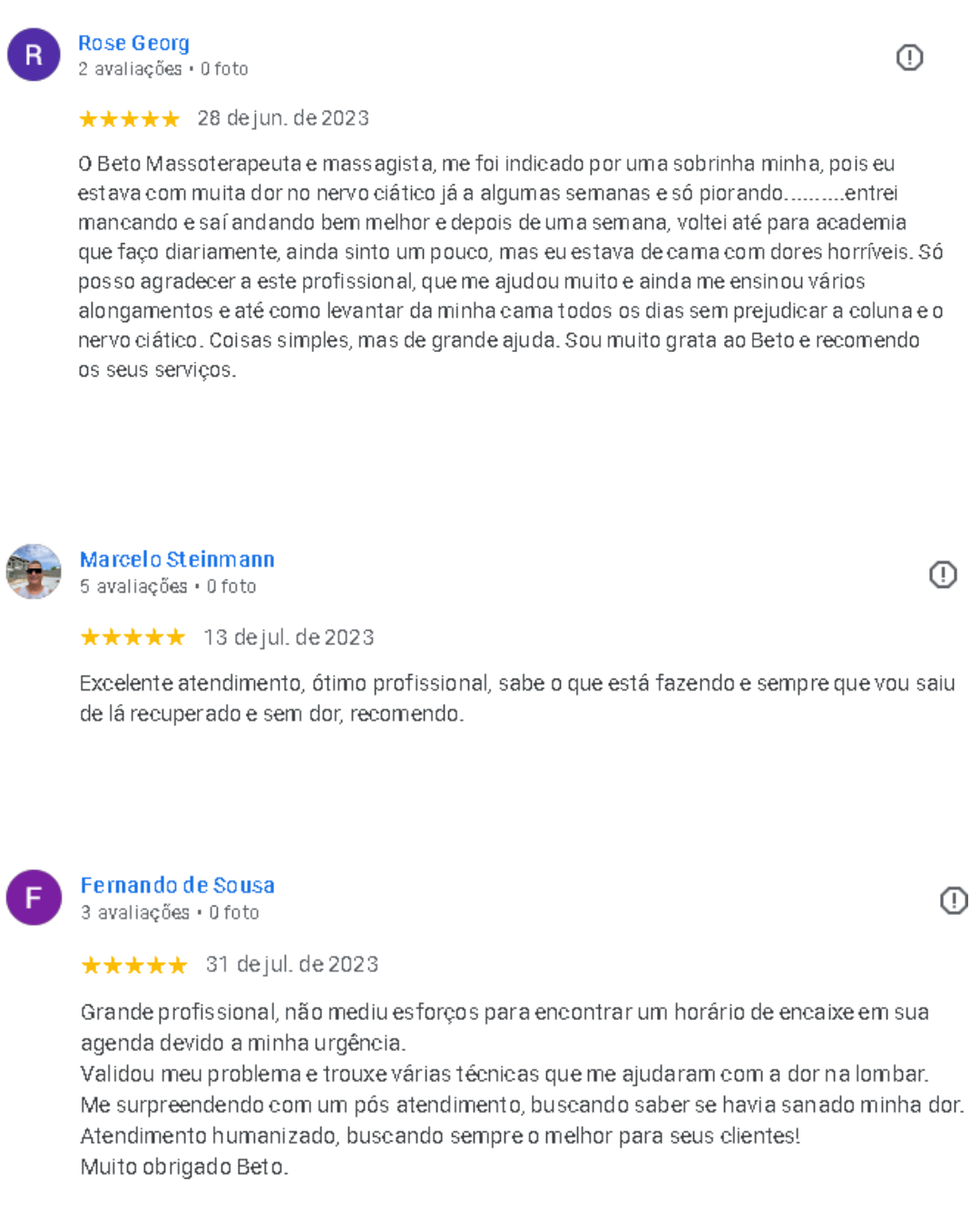 Print do depoimento 1
